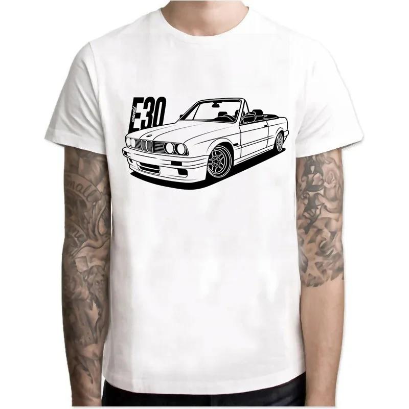 New Arrival Cool Automotive Car Turbo E30 men t shirt Anime T-shirts tee shirt homme TShirt  men clothing Q7