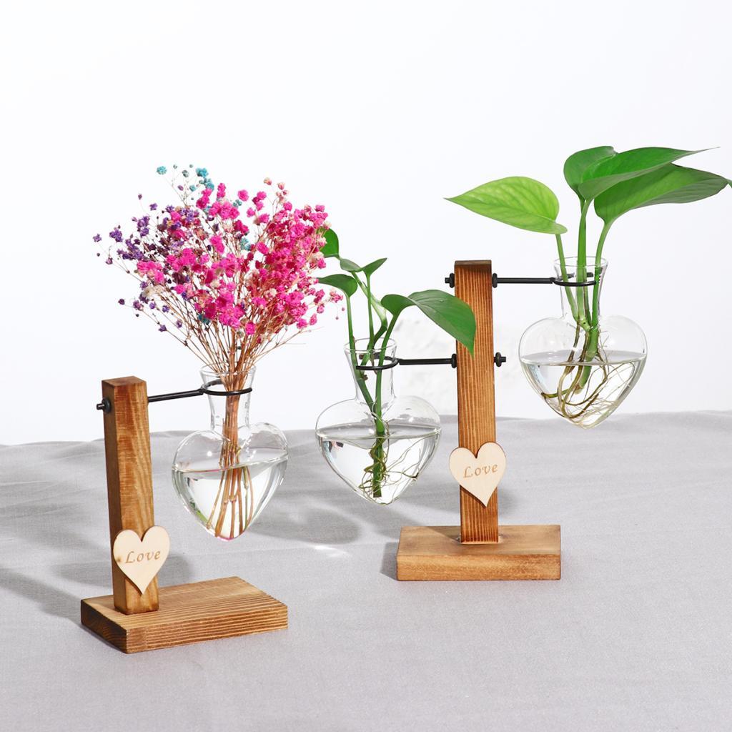 2pcs Shaped Vase in Wooden to Clean Planter