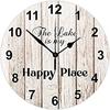 10inch  Manufacturer Factory Price Cheap Wooden Wall Clocks Silent Number Quartz Decorative Home Bedroom Hanging Watch