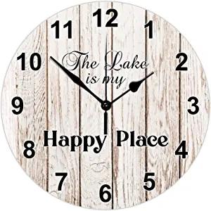 10inch Manufacturer Factory Price Cheap Wooden Wall Clocks Silent Number Quartz Decorative Home Bedroom Hanging Watch