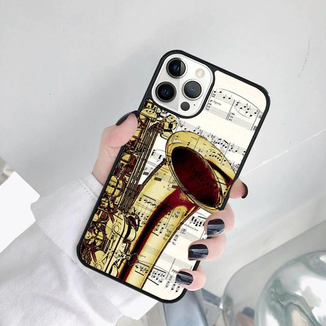 Music Violin dance piano papaer Phone Case For iPhone 17 Air 15 16 14 11 12 13 Pro MAX Plus