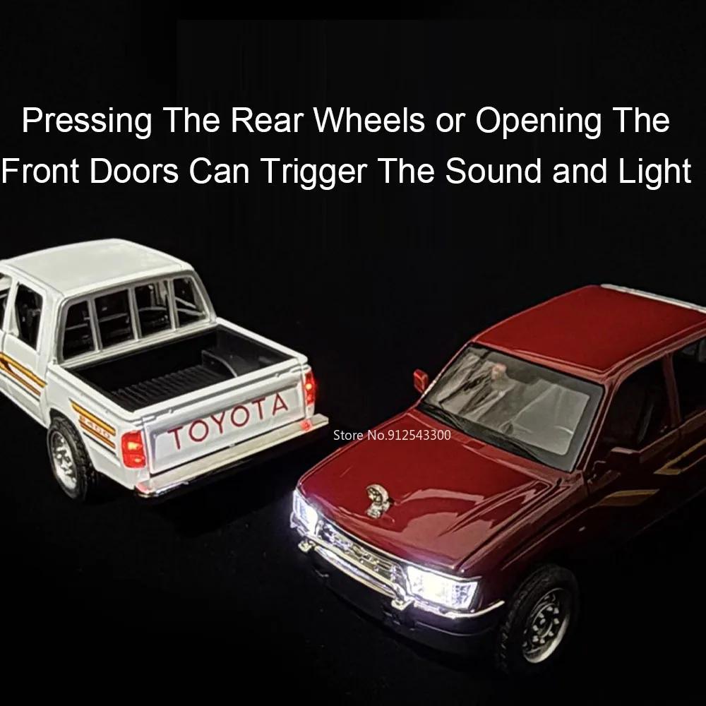 1:32 HILUX RAM MAMMOTH Model Car Toy Alloy Diecast Sound Light Pull Back Shock Absorption Off-road Pickup Vehicle Boys Gifts