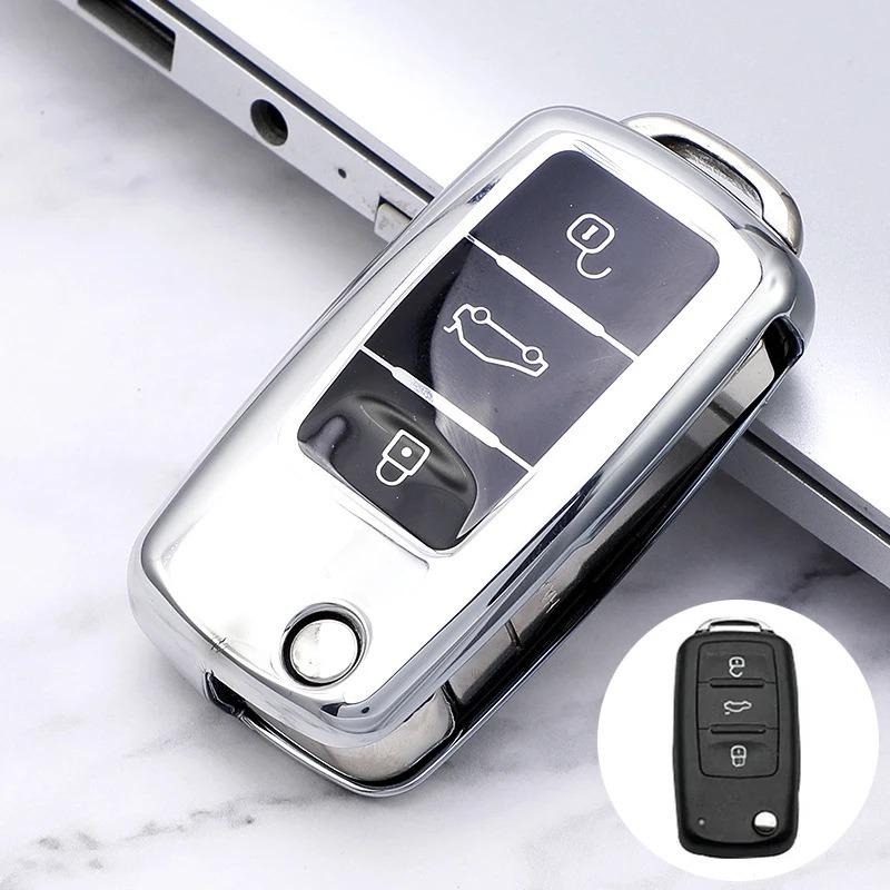 

Car Key Case Car Key Full Cover Protection Shell Bag for VW Volkswagen Polo Tiguan Passat b8 Golf 4 5 6 MK4 Jetta Lavida Skoda
