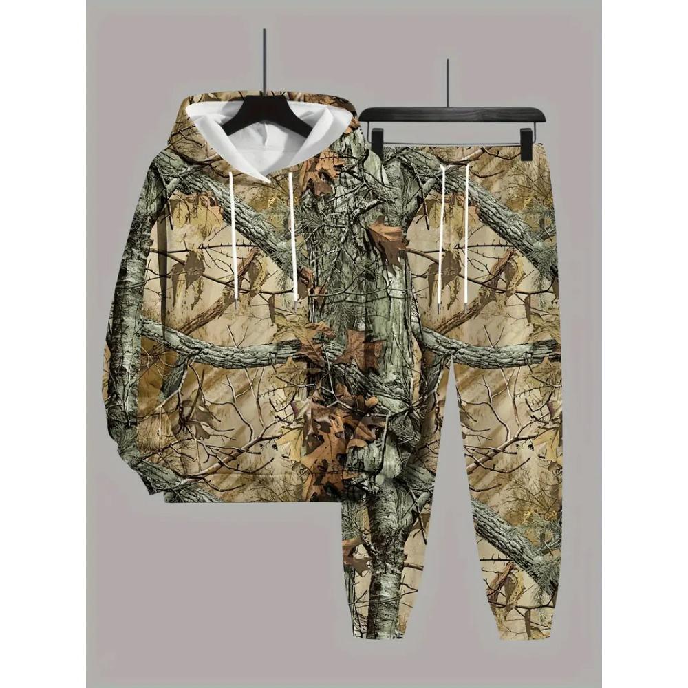 New Lion King Pattern Men's Hoodies Set 3d Printed Animal Clothing Long Sleeves Pants 2-pcs Casual Fashion Tracksuits