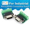 Stlxy DB9 Male Female Adapter Signals Terminal Module RS232 RS485 Serial To Terminal 9-Pin 9-Hole Connector