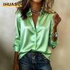 Women's Fashion Casual Long Sleeve POLO Neck Blouses & Shirts