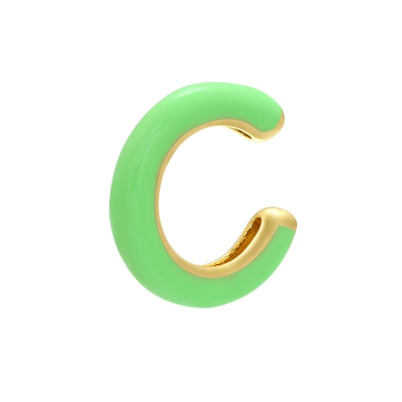ZHUKOU 1 Stück C-Form Emaille Ohr-Manschetten für Frauen/Männer NEU beliebte Clip-Ohrringe Fake Piercing Ohrring Schmuck VE273
