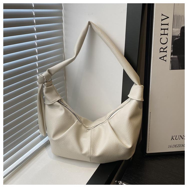 

Корейская ретро плиссированная повседневная сумка кроссбоди в форме пельменя белый