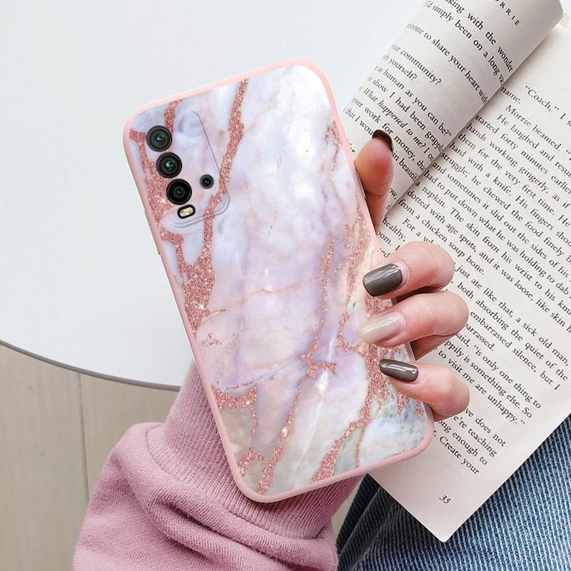 Housse Marbre Mode Pour Redmi 9T Coques Protectrices Souples Silicone Coque Pare-chocs Fundas Pour Xiaomi Redmi 9T Redmi9T 9 T Coque Mignonne