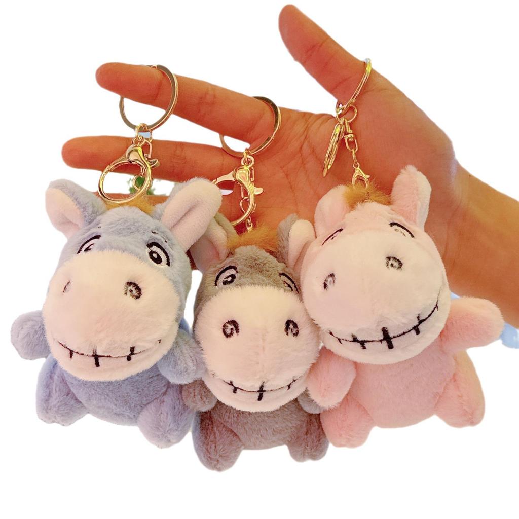 Cartoon Donkey Plush Keychain: Cute Donkey Doll & Small Pendant Ornament