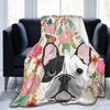 French Bulldog Dog Cute Ultra-Soft Flannel Printed Blanket Velvet Plush Throw Blanket Nap Cover High Quality Home Use Sofa Decor