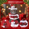 Pet Santa Hat with Scarf Cosplay Dress up Comfortable Photo Props Outfit Christmas Costume