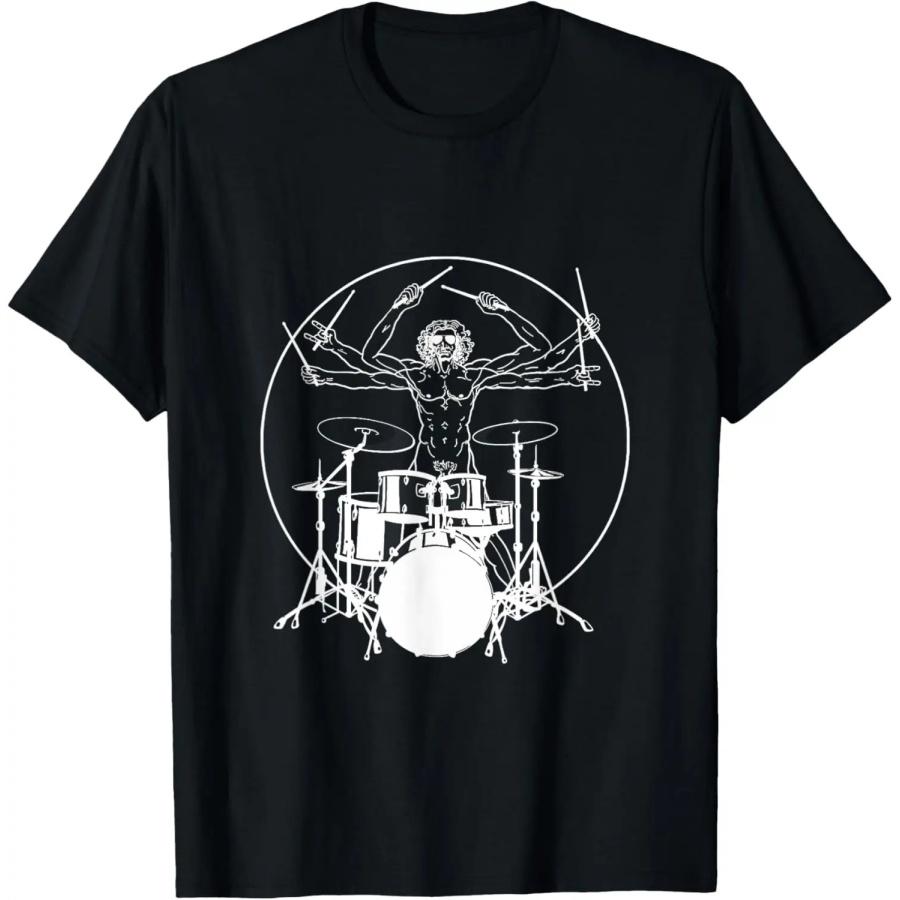 

Vitruvian Man Drum Da Vinci Drummer T-Shirt XXXXXL різнокольоровий