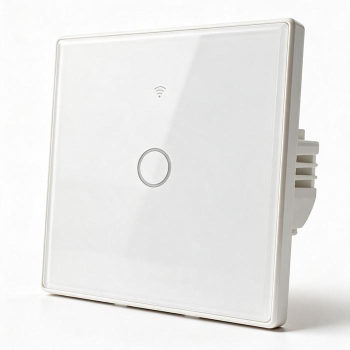Qoltec Smart Touch 3-Channel Light Switch | Wi-Fi | Timer | Tuya | Smart Life | Tempered Glass | Black