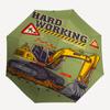 Excavator Theme Automatic Umbrella, Lightweight & Portable, 8 Rib, Perfect for Outdoor Travel, Birthdays, Christmas, Gifts.