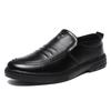 Men's one-pedal business casual leather shoes rubber sole non-slip and wear-resistant round head lightweight and versatile driving shoes