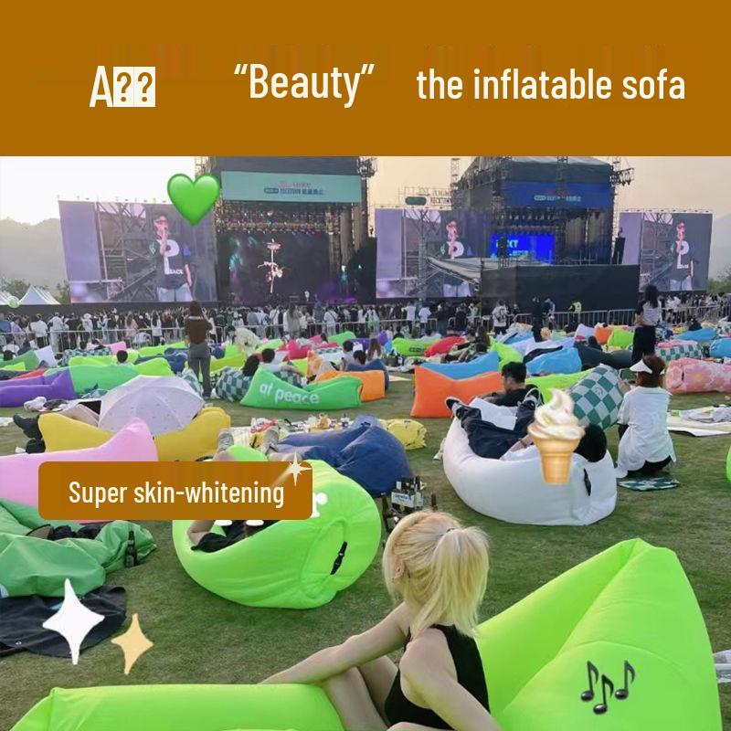 Aufblasbares Sofa für Musikfestivals, Camping & Picknicks - Doppeltes tragbares Luft-Liegesofa
