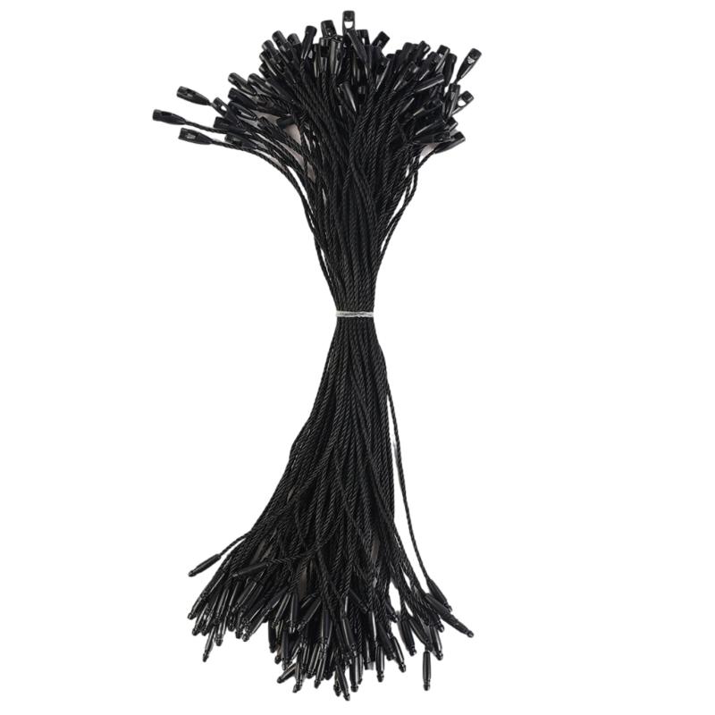 

100 шт. Многоцелевые подвесные шнурки для одежды, быстро крепящиеся шнурки, подвесные веревки, крючки-завязки чёрный