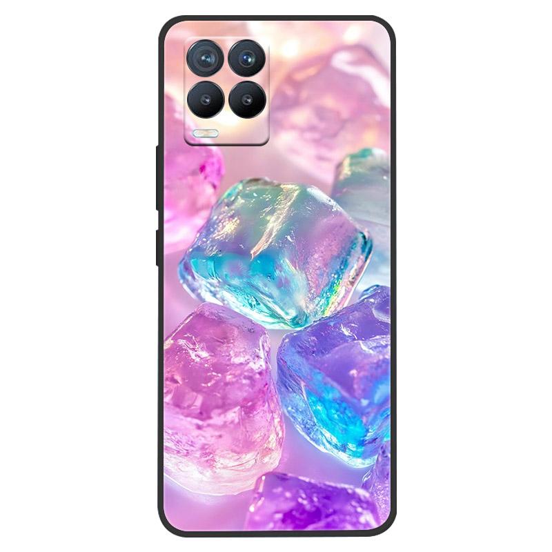 Funda para Realme 8 Pintura de Mármol Suave Mate Silicona Trasera para Realme 8 Pro 8i Realme8 4G RMX3085 Carcasa Completa para Teléfono Linda