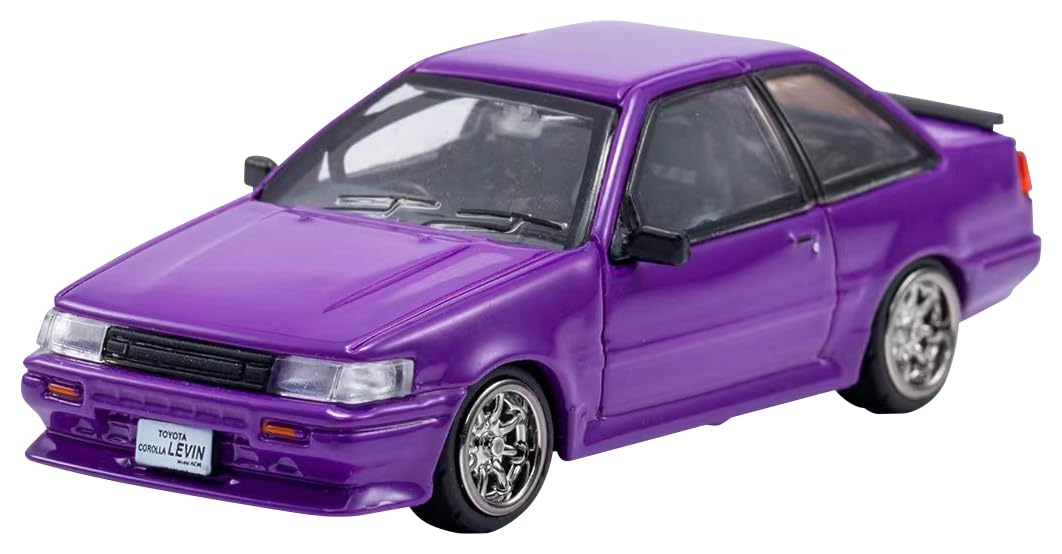

DIECASTTEAM Scale Toyota Corolla Levin RHD Purple Finished Product 1/64