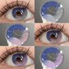 1 Paar Cosplay Kontaktlinsen für Augen Farbige Mode Pinke Kontaktlinse Lila Kosmetische Pupille Jahreskontaktlinsen