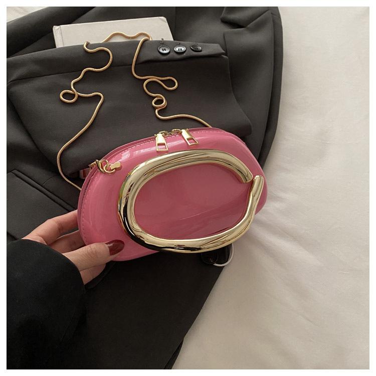 Clash Of Colours Design Personality Temperament Fashion Chain Crossbody Shoulder Small Square Women's Bags