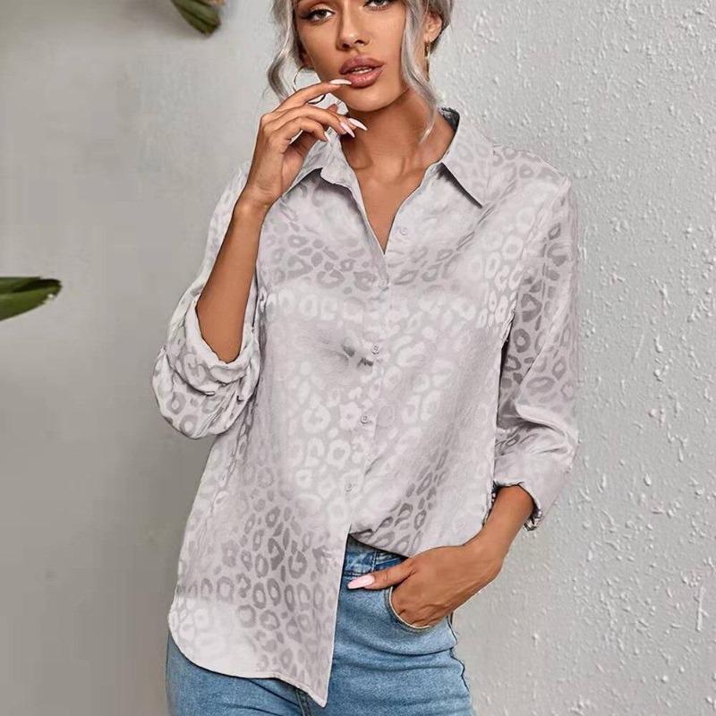 Blusas Mujer De Moda 2026 Summer Printed Chiffon Silk Top Female Women Shirts Women's Shirt Blouses Tops Long Sleeve Chic Woman