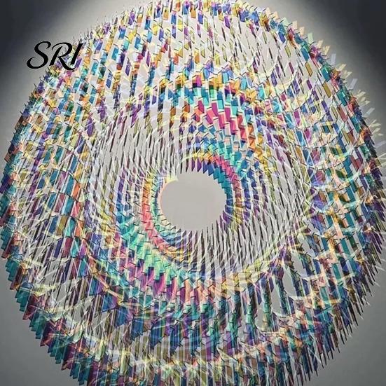 Impact Resistant Craft Tiles Mini Iridescent Acrylic Squares, Translucent Rainbow Pieces, 2cm 3cm Holographic Colorful Mosaic Art Supplies for