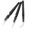Ceramic Tweezers Tweezers 3 Pcs Anti-Static Electronic Soldering Reverse Acid Resistant Straight Tip Black Handle