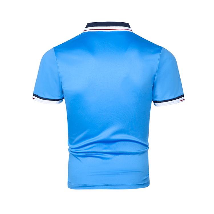 Summer New Men's Patchwork Contrast T-shirt Men's Youth Sports Fashion Short-sleeved Polo Shirt