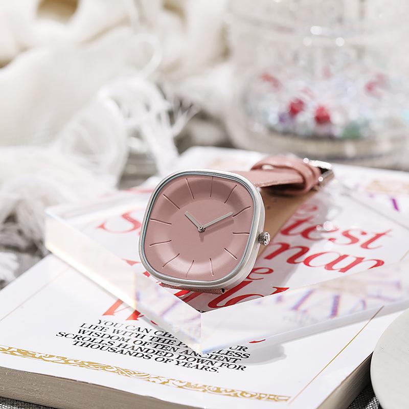Sugar Cube Milk Minimalist High-End Square Watch Female Simple Niche Design Fashionable Versatile Watch Female