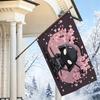 2D Flat - 2D Flat - 1pc 2D Flat, Decorative Flag, Japanese Samurai Cherry Blossom Pattern Single-Sided Printed Flag, Retro Japanese Style Hanging Bann