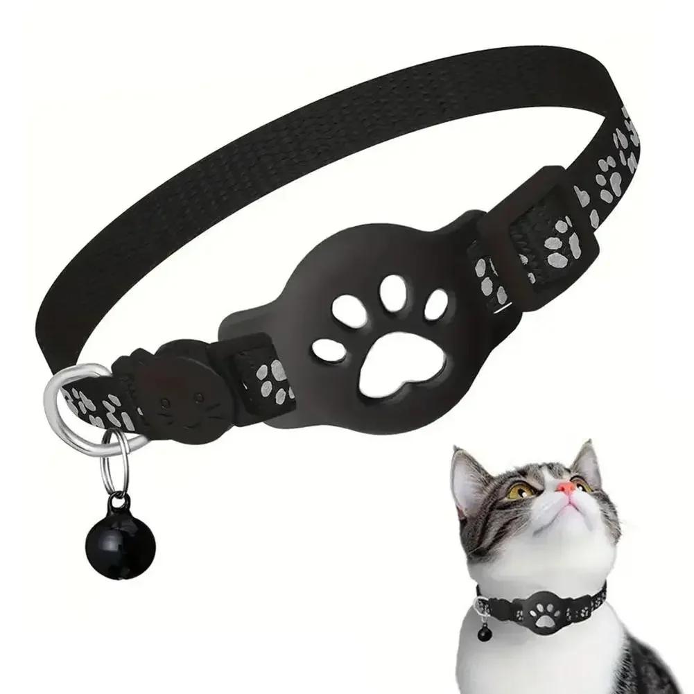 

GPS-нашийник для кота зі світловідбиваючим ремінцем, Міні-пристрій для відстеження домашніх тварин у реальному часі, Водонепроникний шукач проти втрати для кошеняти на відкритому повітрі A1 H9S3