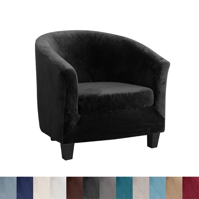 Velvet Club Badewannensessel Stuhlbezüge Stretch Sofahussen Couchbezug mit Sitzkissenbezüge Bartheke