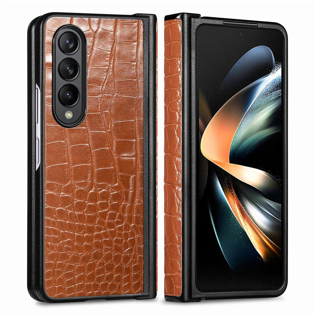 Non -Slip Luxury Crocodile Leather Slim Case For Samsung Galaxy Z Fold4 Fold3 Fold 4 5g Zfold4 Fold 3 Fashion Phone Bag