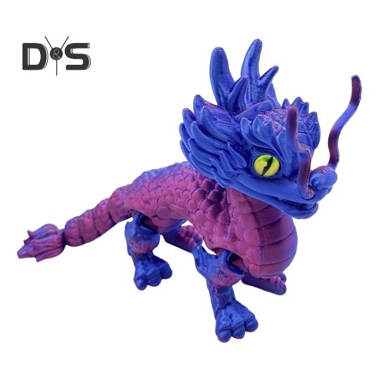 3D-gedruckte Drachenfigur, Fotografie-Requisite, realistisch aussehende, leuchtende Farbe, Mini-Drachenstatue, Zappelspielzeug für Erwachsene und Kinder
