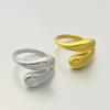 Adjustable Stainless Steel Water Drop Irregular Ring - European & American Cold Style
