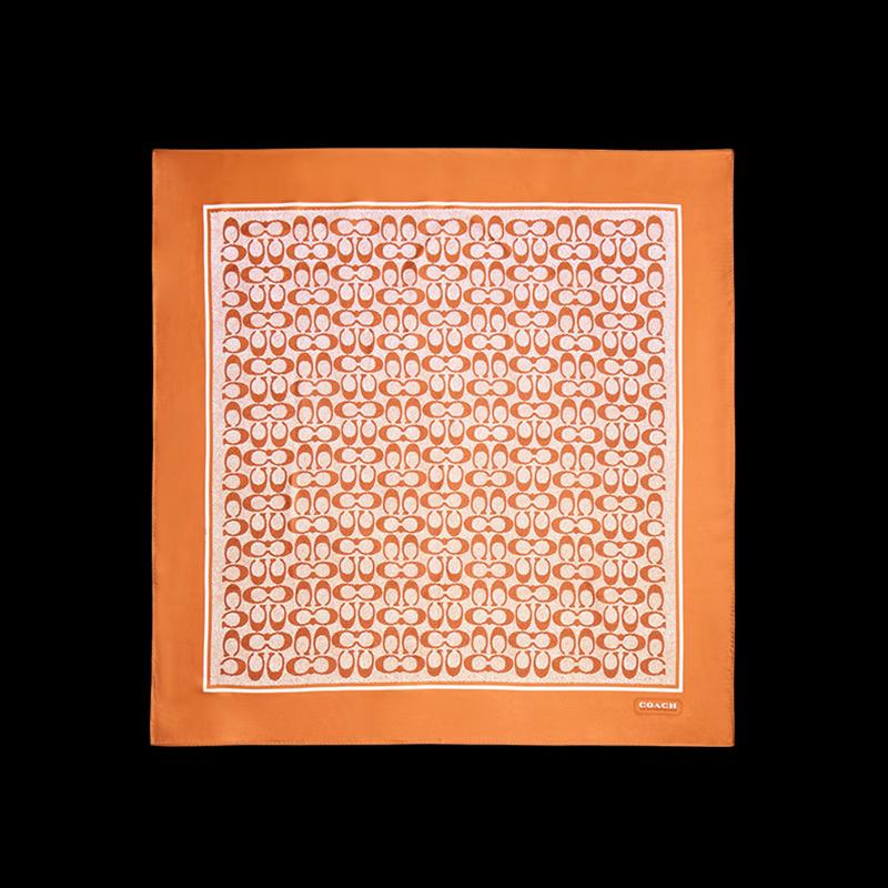 COACH Signature Silk Printed Scarf