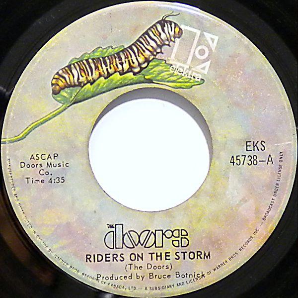 

7inch Record DOORS Riders On The Storm EKS45738 Elektra 1971 Canada Rock Used