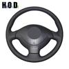 Capac volan din piele artificială neagră, cusut manual, husă volan auto pentru Suzuki Jimny 2007-2012