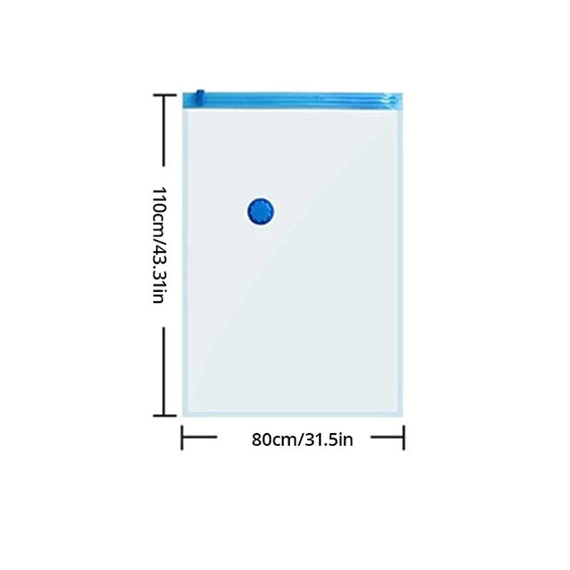 1pc 6Sizes Moisture Proof Vacuum Bag Clothes Storage With Valve Transparent Folding Travel Space Saving Aspirated Compression