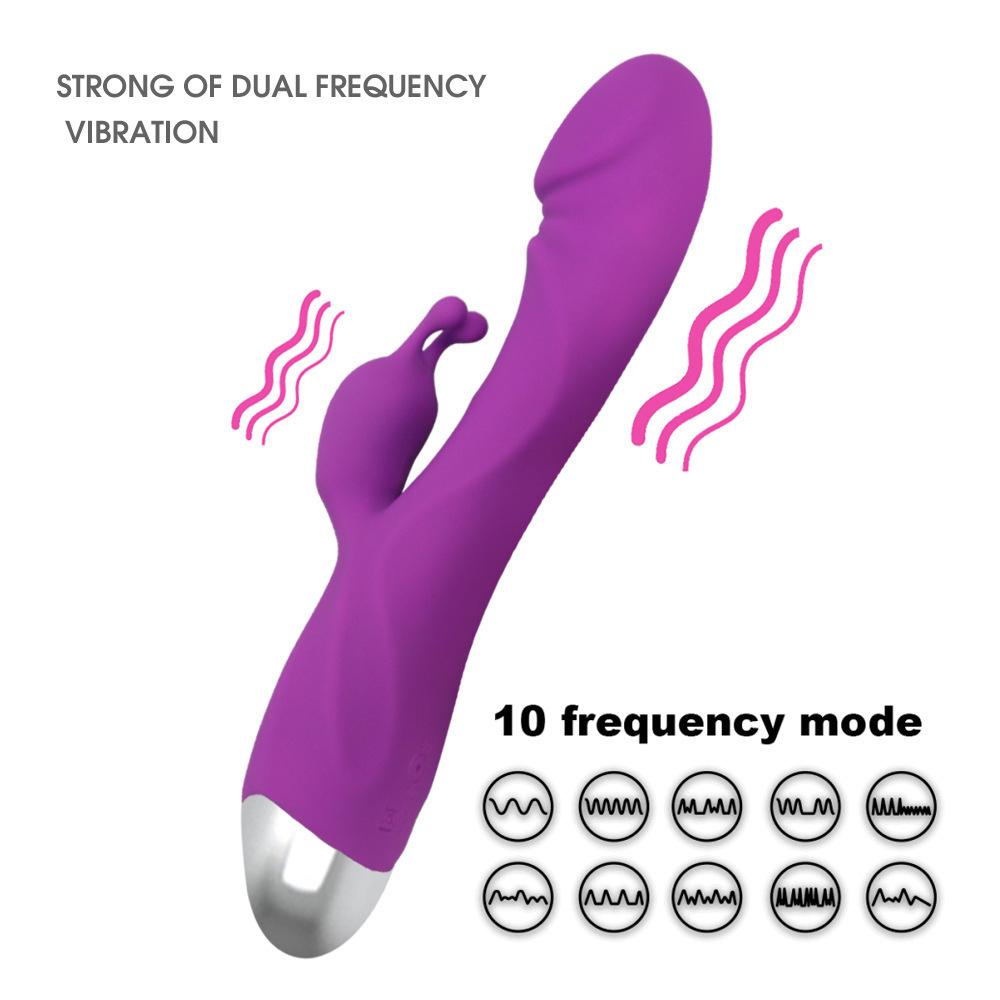 Rabbit Vibrator for Women G Spot Female Clitoris Stimulator Vagina Nipple Massage Dildo Silent Adults Sex Toy