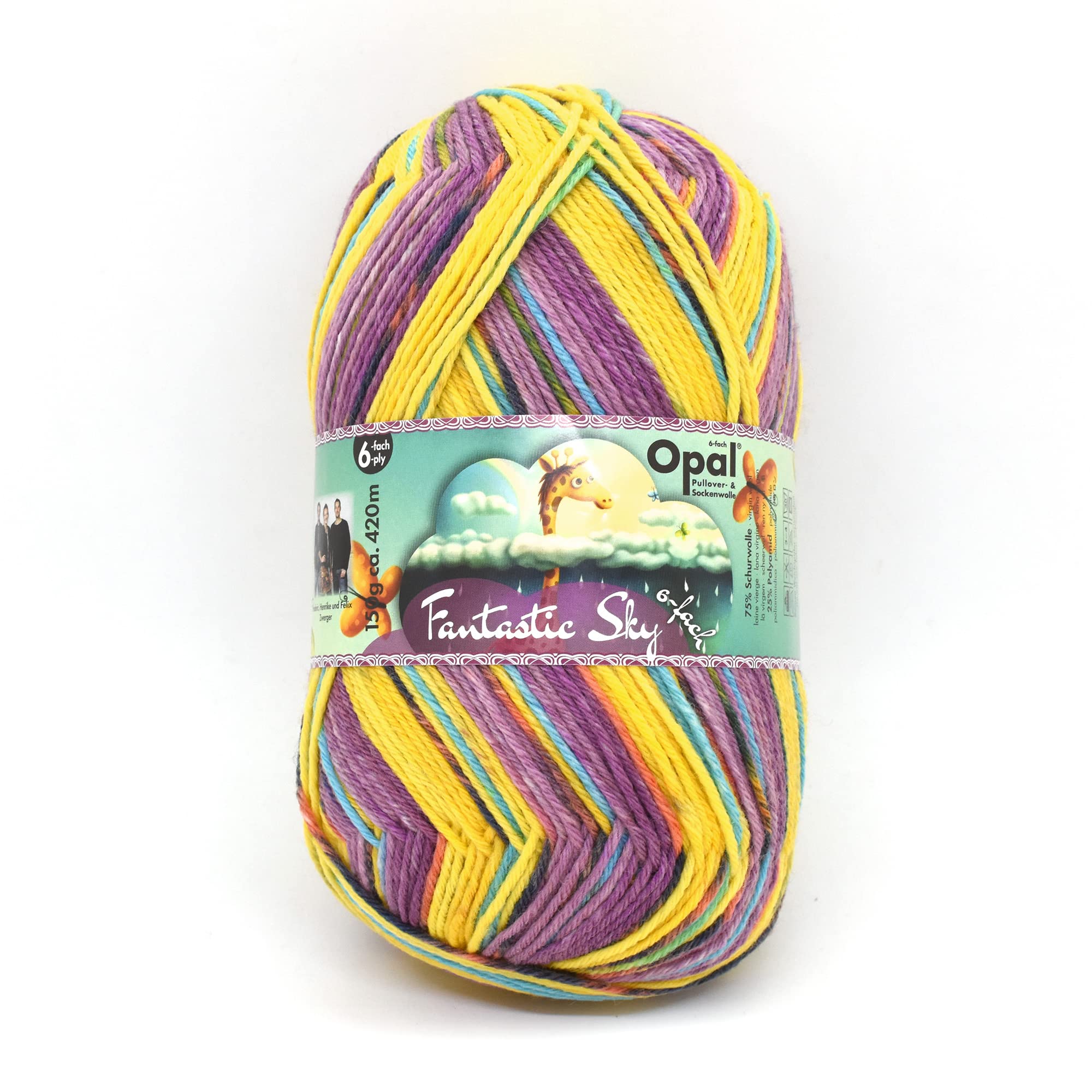 

Opal Носочная пряжа Sky 6-слойная Цвет Фантастический 11223