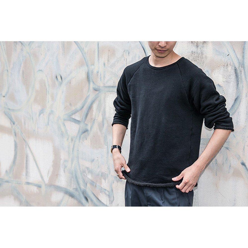 Raglan T L White Sweatshirt for Women and Long Cold Weather Cold Cut and Made in Unisex [Mochihada] L/S Men, Plain, Sleeve, Loungewear, Wear, Weather,