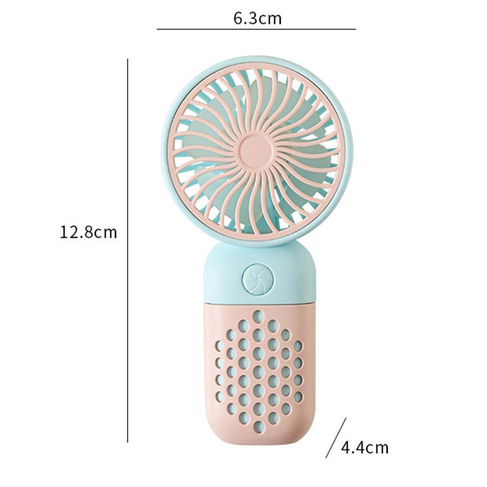 Handheld Fan With Base+USB Charging Cable Outdoor Travel Portable Fan USB Rechargeable Student Pocket Fan