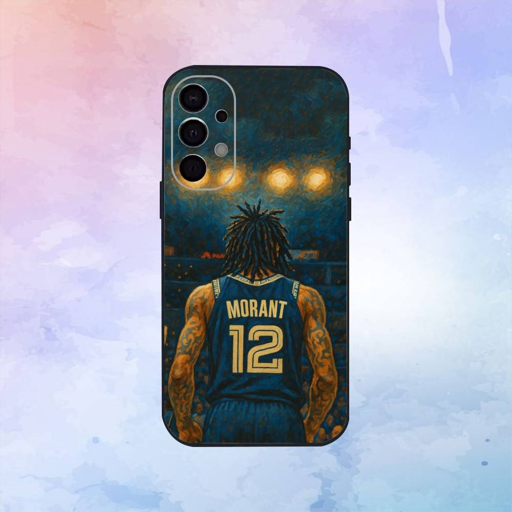 Basketball Ja Morant 12 Phone Case For Samsung S25,S24,S21,S22,S23,S30,Ultra,S20,Plus,Fe,Lite,Note,10,9,5G Black Cover