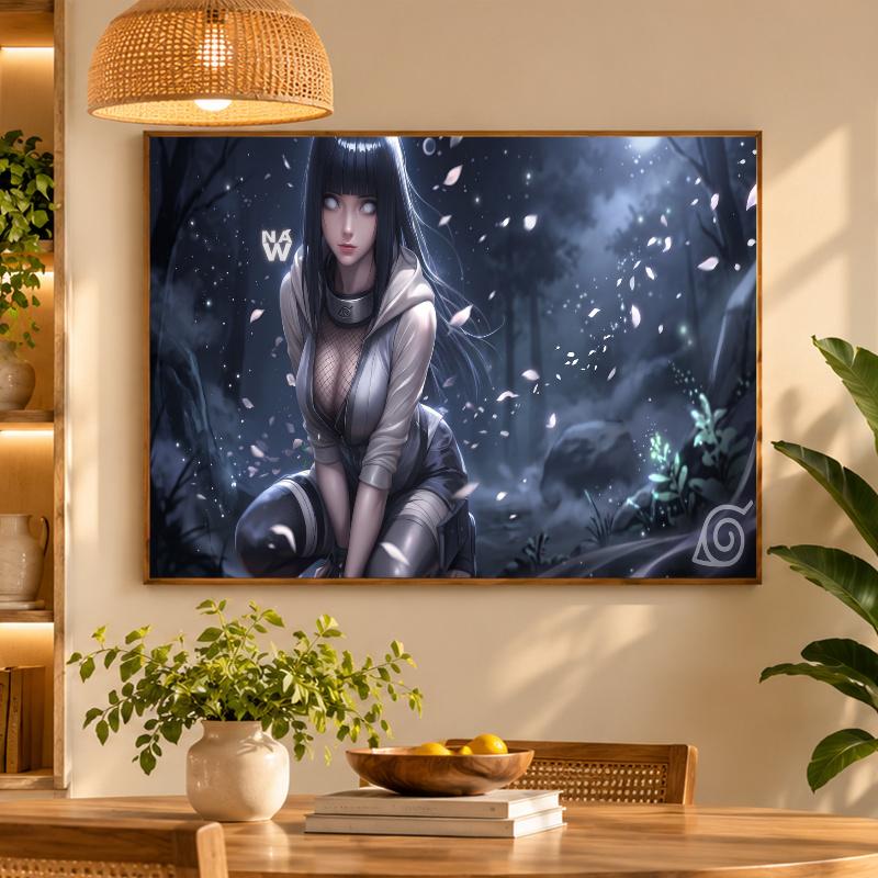 5D Diamond Painting Hinata Hyuga DIY Full Drill Diamond Art Kit Home Decoration