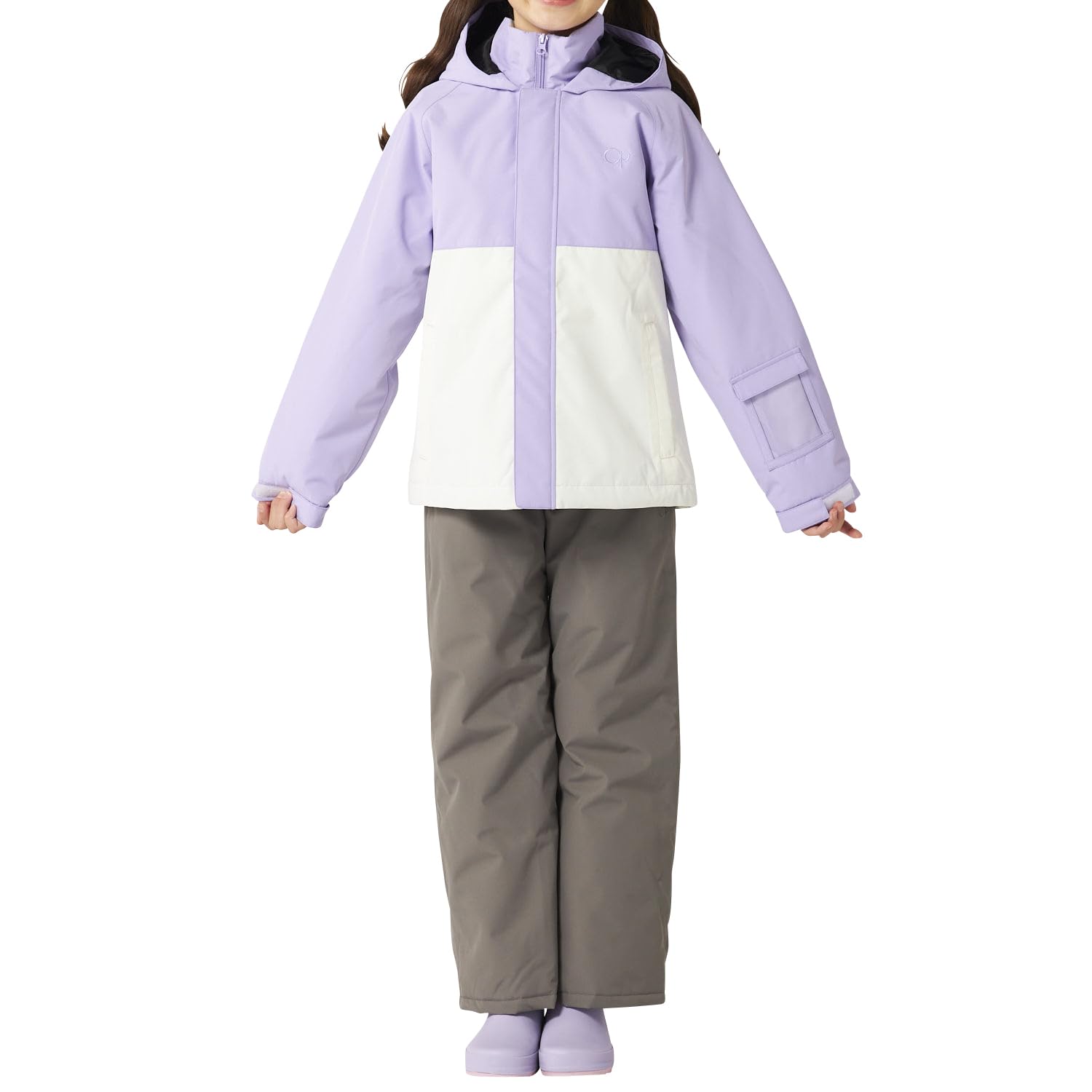 

Ocean Pacific Bicolor Ski Wear Snow Wear Top and Bottom Set 543854 Kids Lavender S