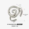 Simplicity Stainless Steel Threaded Rings for Women Men Personality Circular Vortex No Fading Opening Rings Jewelry Accessories