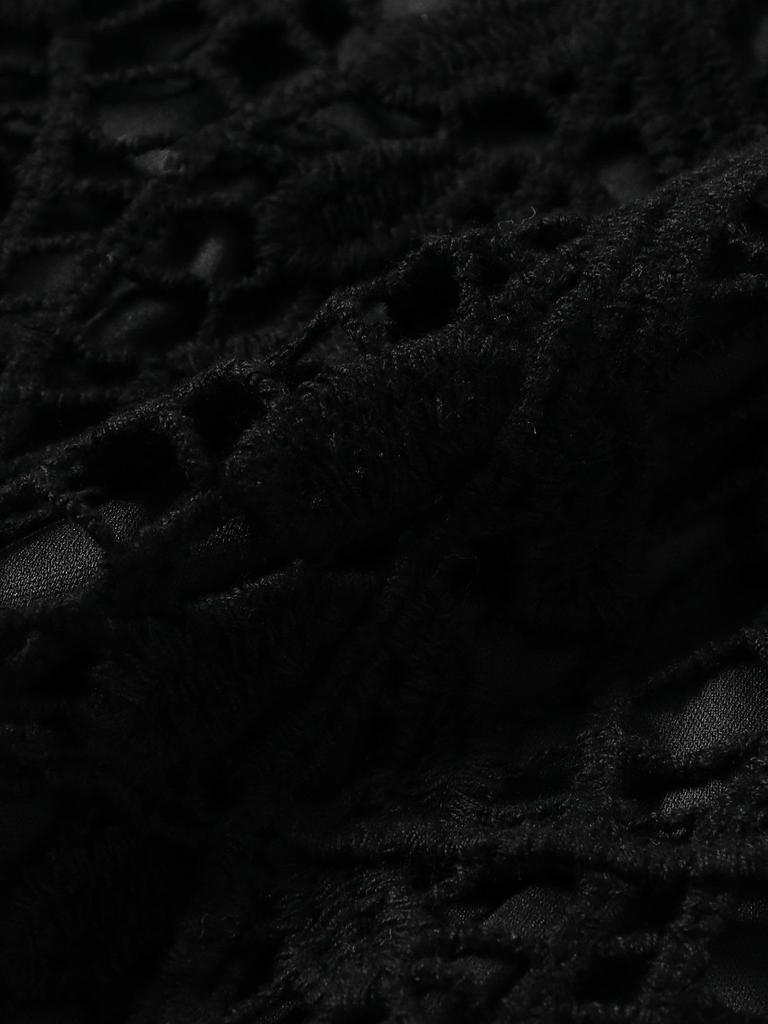 B:MING LIFE STORE by BEAMS Crochet-Style Lace Skirt (S-M) Women's Black M